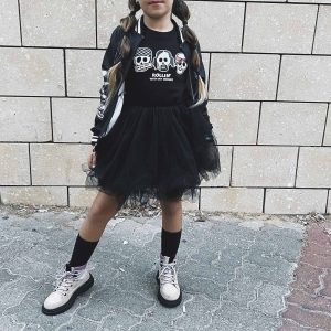 Brand New Wild cheapest Rich Kids black doodle skirted tutu leo 7/8